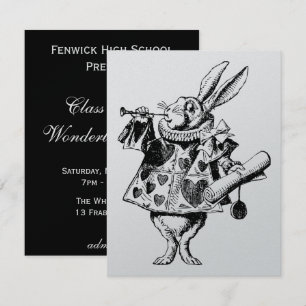 Invitation Offre blanche de bal d'étudiants de héraut de