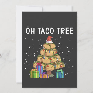 Invitation Oh Arbre Taco Nourriture Mexicaine Drôle Noël Moch