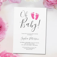 Oh Baby Baby shower rose pieds