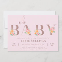 Oh Baby Blush rose & Orange Baby shower Rose