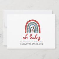 Oh Baby Christmas Holiday Boho Rainbow Baby shower