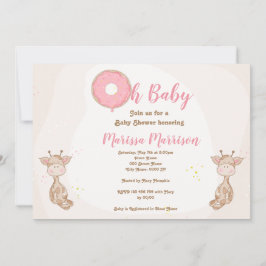 Invitation Oh Baby Donut Sprinkle Girl Baby shower