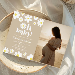 Invitation Oh Baby Genre Neutre Baby shower de marguerite pho