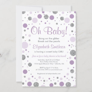 Invitation Oh Baby Girl, Baby shower Invitation, Faux Parties