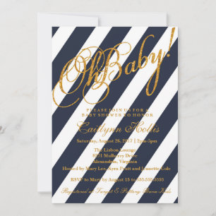 Invitation Oh Baby Gold Parties scintillant Baby shower de ba