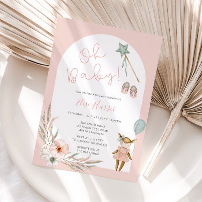 Invitation Oh Baby Jouets Vintages Baby shower (Créateur téléchargé)