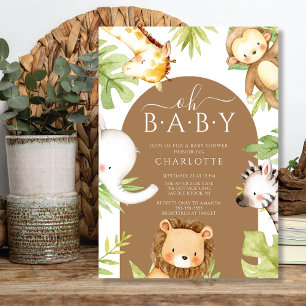 Invitation Oh Baby Jungle Baby shower