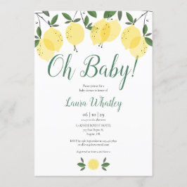 Invitation Oh Baby Lemons Baby shower