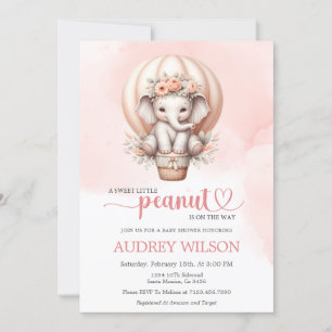 Invitation Oh, Baby mignon Baby shower éléphant est en route