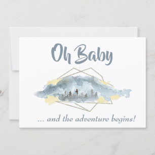 Invitation *~* OH BABY Mountain Paysage aquarelle