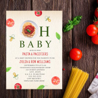 Oh Baby Pasta + Pacificateurs Baby shower Invitati