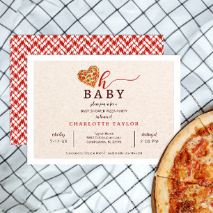 Invitation Oh Baby Pizza Baby shower