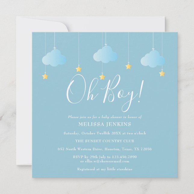 Invitation Oh Baby shower Twinkle / Sprinkle (Devant)