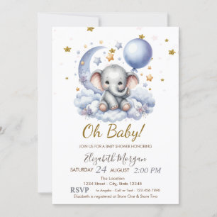 Invitation Oh Baby Teddy Bear Baby shower