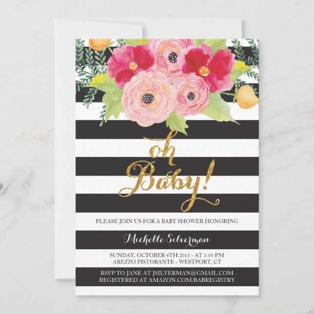 Invitation Oh bébé ! (Devant)