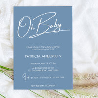 Oh bébé baby shower de calligraphie de script mode