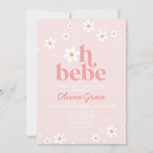 Invitation Oh Bebe Fête Prénatale Rétro Daisy Rose