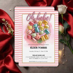 Invitation Oh bebe French Patisserie Baby shower