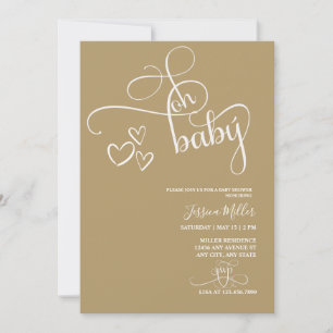 Invitation Oh Bébé Genre Neutre Baby Shower Photo