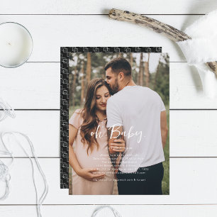 Invitation Oh Bébé Simple Baby Shower Photo