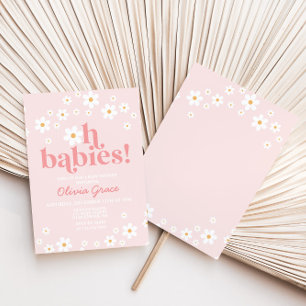 Invitation Oh Bébés! Daisy Rose Rétro Baby Shower