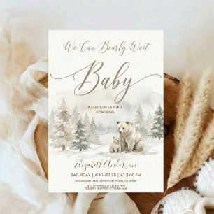 Invitation Oh Boy Adventure Woodland Bear Baby Shower