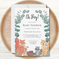 Oh Boy Woodland Animaux Eucalyptus Baby shower