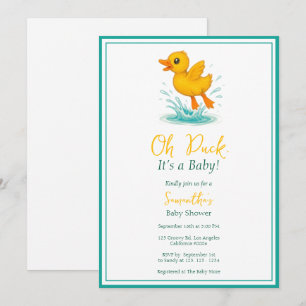 Invitation Oh canard, c’est un bébé ! Beau Baby shower