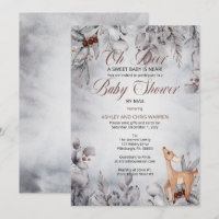Oh Deer Rustic Winter Floral Baby shower par Mail