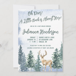 Invitation Oh Deer ! Un Petit Buck est presque là ! Baby show