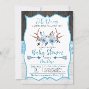 Invitation Oh Deer un peu Buck est presque là Baby shower
