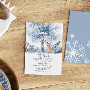 Invitation Oh Deer Winter Boy Baby shower