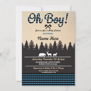 Invitation Oh garçon bébé bûcheron Baby shower bûcheron Invit
