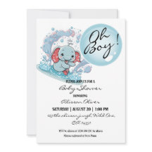Oh garçon mignonne bébé éléphant bleu bulle Baby s