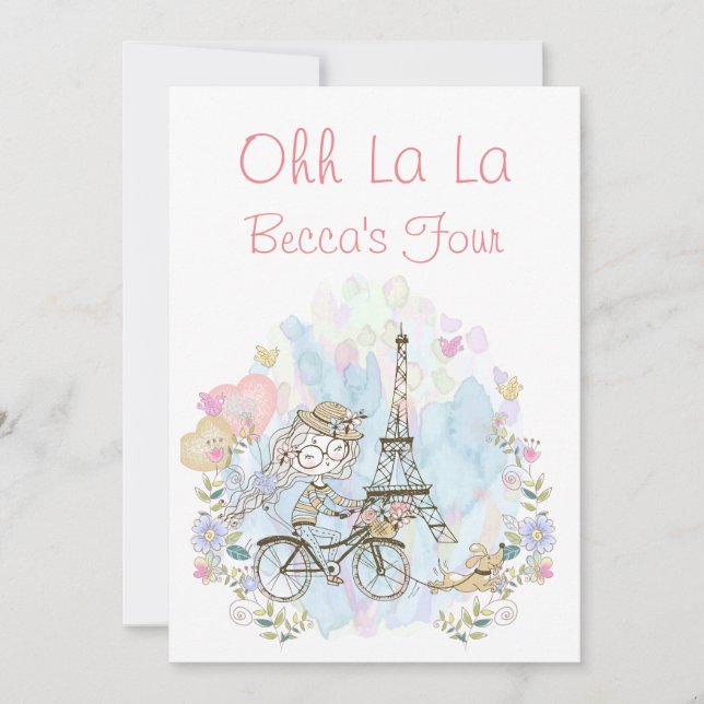 Invitation Oh La La Parisien   (Devant)
