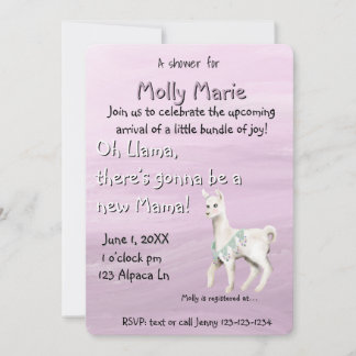 Invitation Oh lama Maman Baby Shower