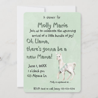 Invitation Oh lama Maman Baby Shower