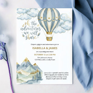 Invitation Oh Les Aventures Que Nous Partagerons Baby Sprinkl