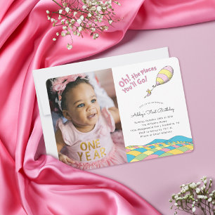 Invitation Oh! les Endroits où tu vas   Fille Anniversaire - 
