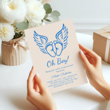 Oh mon Dieu ! Baby shower Angel Wings pour garçons