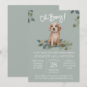 Invitation Oh mon Dieu ! Baby shower de chien