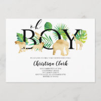 Oh mon Dieu ! Gold Faux Baby shower des animaux de