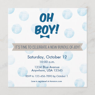 Invitation Oh mon Dieu !Invitation Baby shower