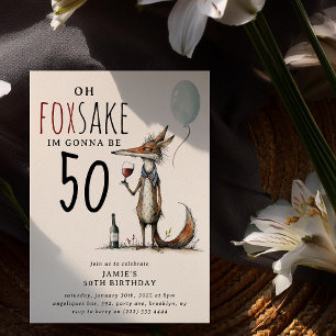 Invitation Oh Mon Dieux' Anniversaire Adulte Drôle et Fantais