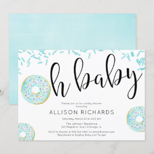 Invitation Oh mon petit baby shower Donut