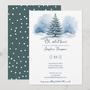 Invitation Oh, quel plaisir Snow À feuillage persistant Winte