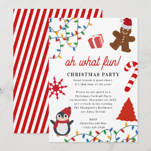 Invitation Oh Quelle Amusement ! Fête de Noël des Enfants