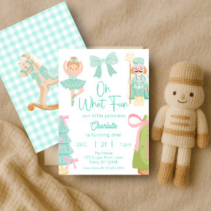 Invitation Oh Quelle Fête Anniversaire Menthe Casse-Noisette