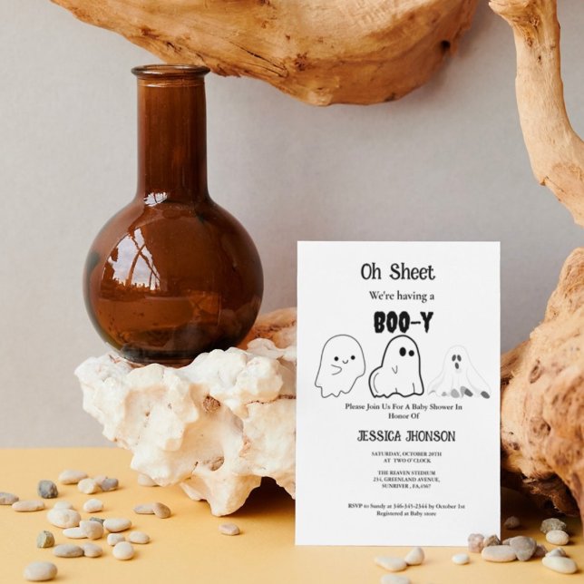 Invitation Oh Sheet nous avons un baby shower d'halloween boo (Créateur téléchargé)