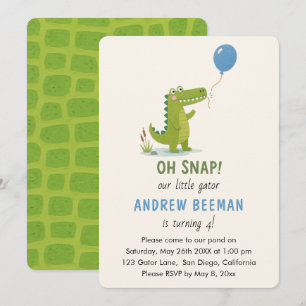 Invitation Oh Snap Anniversaire Alligator Anniversaire de G